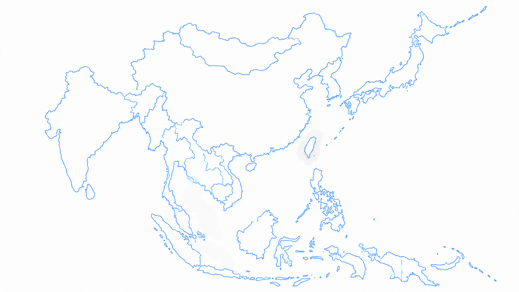 Hydroseal Asia project case distribution map, including Taiwan, Singapore, India and China